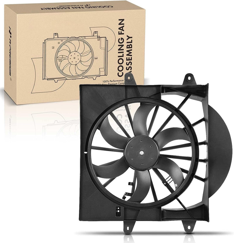 Radiator Cooling Fan Assembly with Shroud for Jeep Grand Cherokee 2005-2008, Commander 2006-2008, 3.7L 4.7L 6.1L