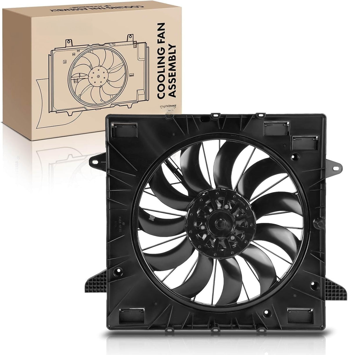 Radiator Cooling Fan Assembly with Brushless Motor for Chevrolet Blazer 2020-2022, GMC Acadia 2020-2023, Cadillac XT5 2020-2023, XT6 2020-2024, 3.6L