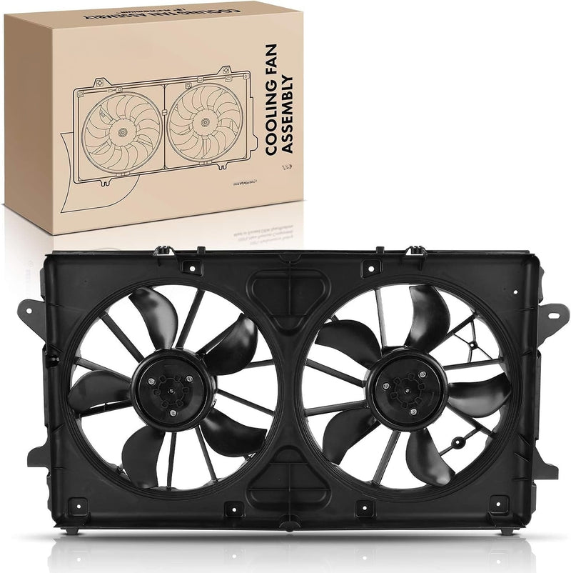 Dual Radiator Cooling Fan Assembly with Brushless Motor for Chevrolet Silverado 1500 2020-2021, GMC Sierra 1500 2020-2021