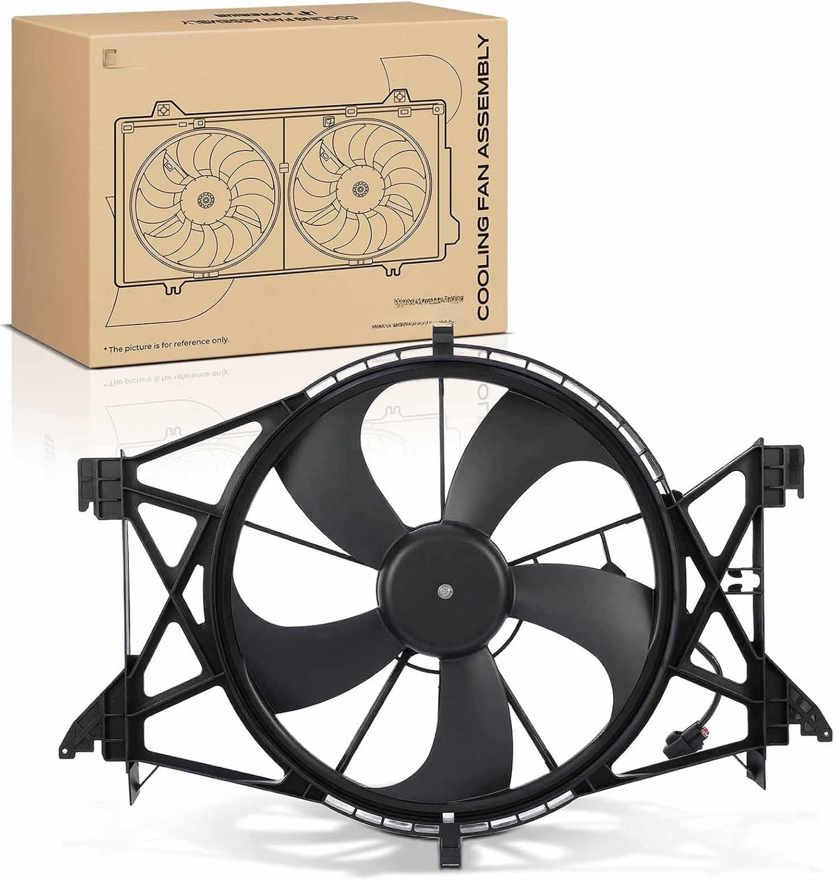 Radiator Cooling Fan Assembly with Shroud for Ram 1500 2011-2018, Ram 2500 2011-2018, Ram 3500 2011-2018, Dodge Ram 1500 2009-2010, V8