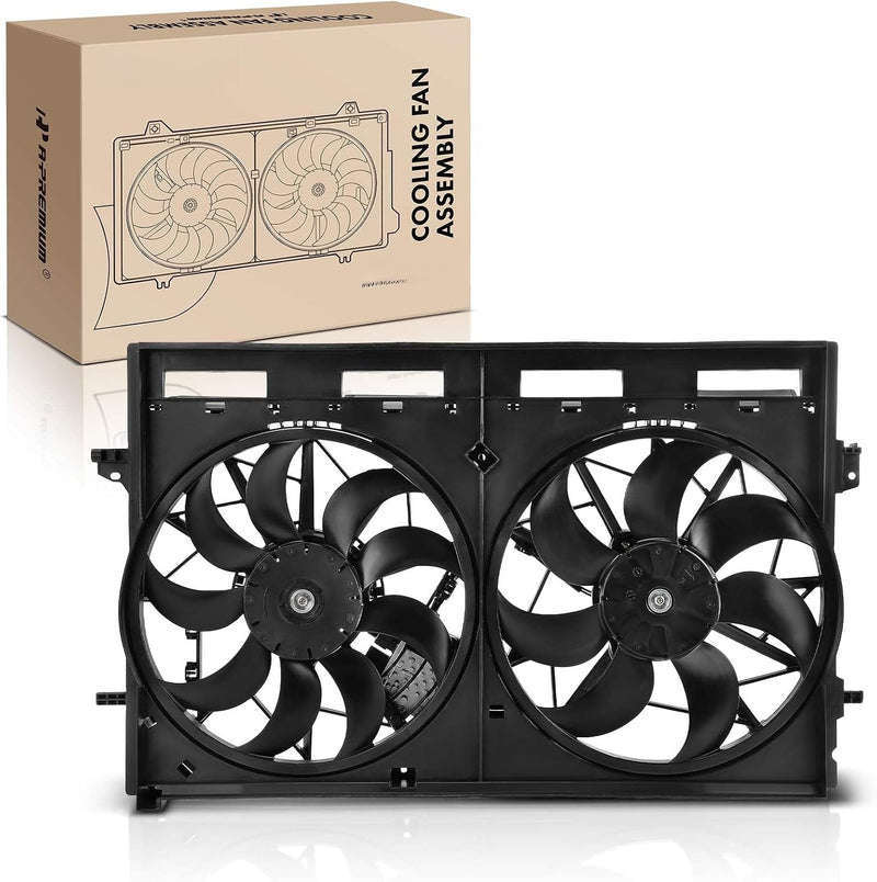 Radiator Cooling Fan Assembly for Nissan Rogue 2021, Rogue S 2021-2023, 2.5L, Dual Fans with Shroud and Control Module