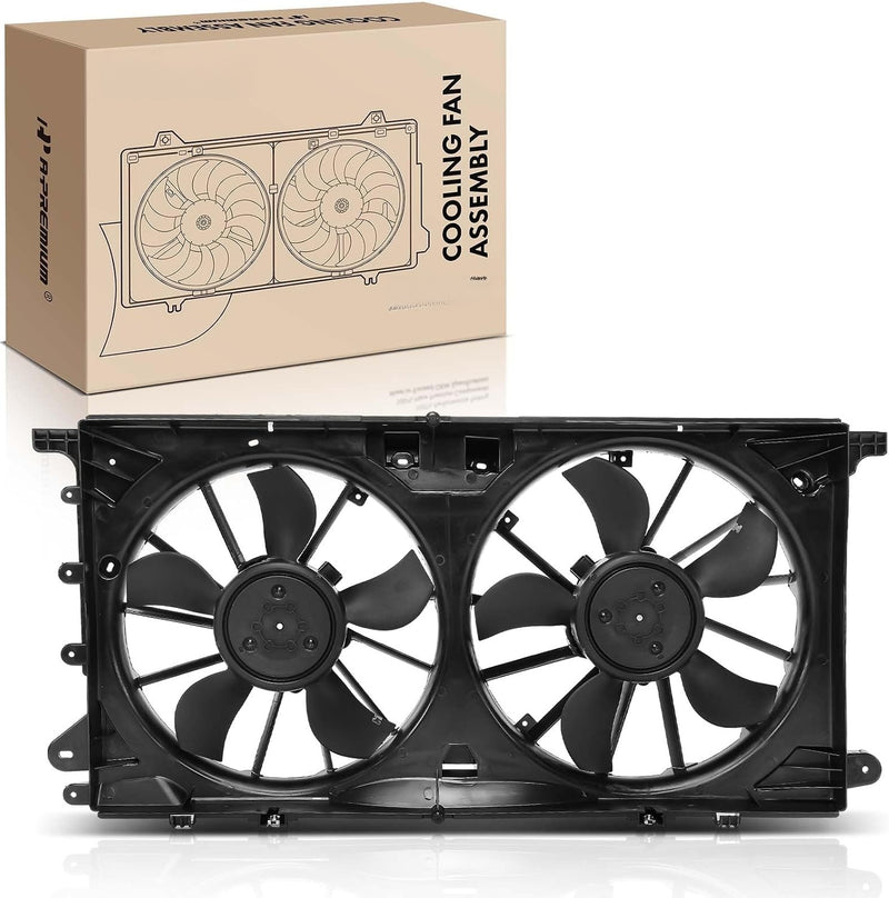 Dual Radiator Cooling Fan Assembly for Ford F-150 2019-2020, Expedition 2018-2021, Lincoln Navigator 2018-2021, 3.5L V6