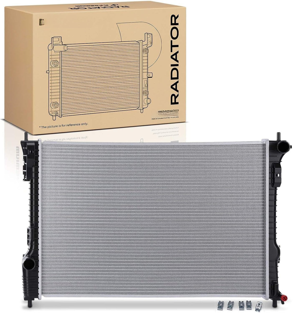 Engine Coolant Radiator for Ford Explorer 2013-2019, V6 3.5L, Naturally Aspirated with Tow