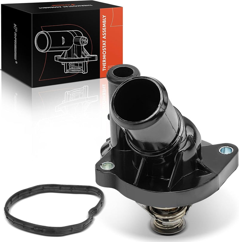 Thermostat Housing Assembly with 180F Thermostat for Ford Escape 2005-2019, Focus 2003-2011, Fusion 2006-2020