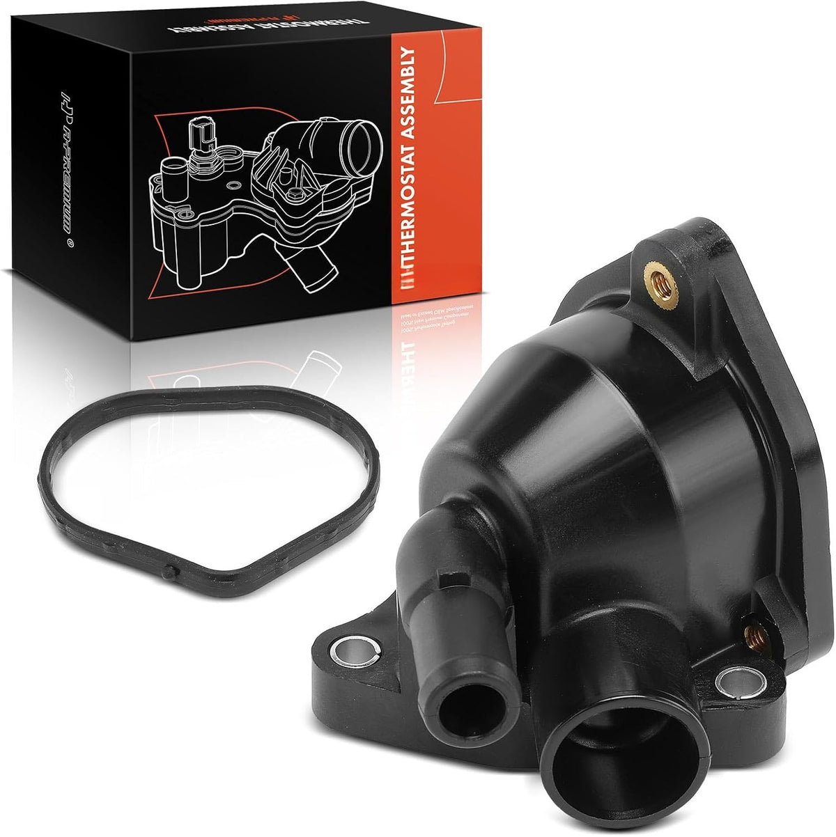 Lower Thermostat Housing Water Outlet with Seal for Honda CR-V 2002-2006 2.4L, Civic 2002 2.0L, Acura RSX 2002-2006 2.0L