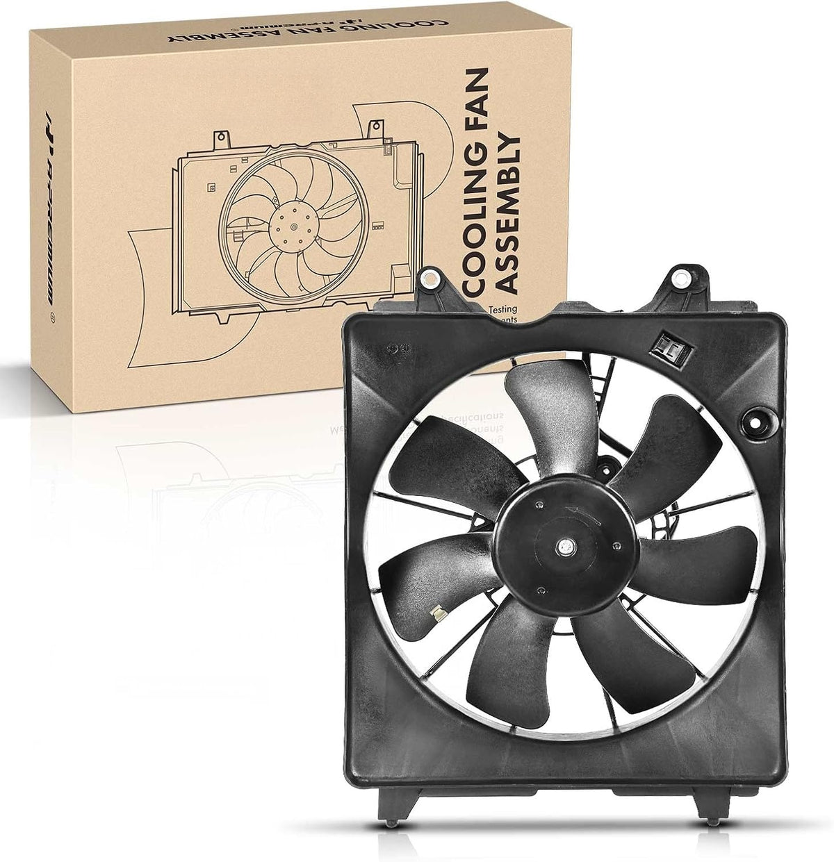 Radiator Cooling Fan Assembly with Shroud for Honda Civic Si 2006-2011, 2.0L L4, 2-Pin