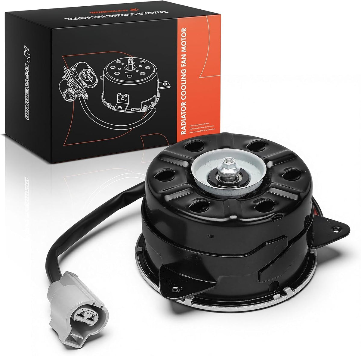 Right Radiator Fan Motor for Toyota Highlander 2011-2019, Sienna 2011-2016, 3.5L V6, Passenger Side
