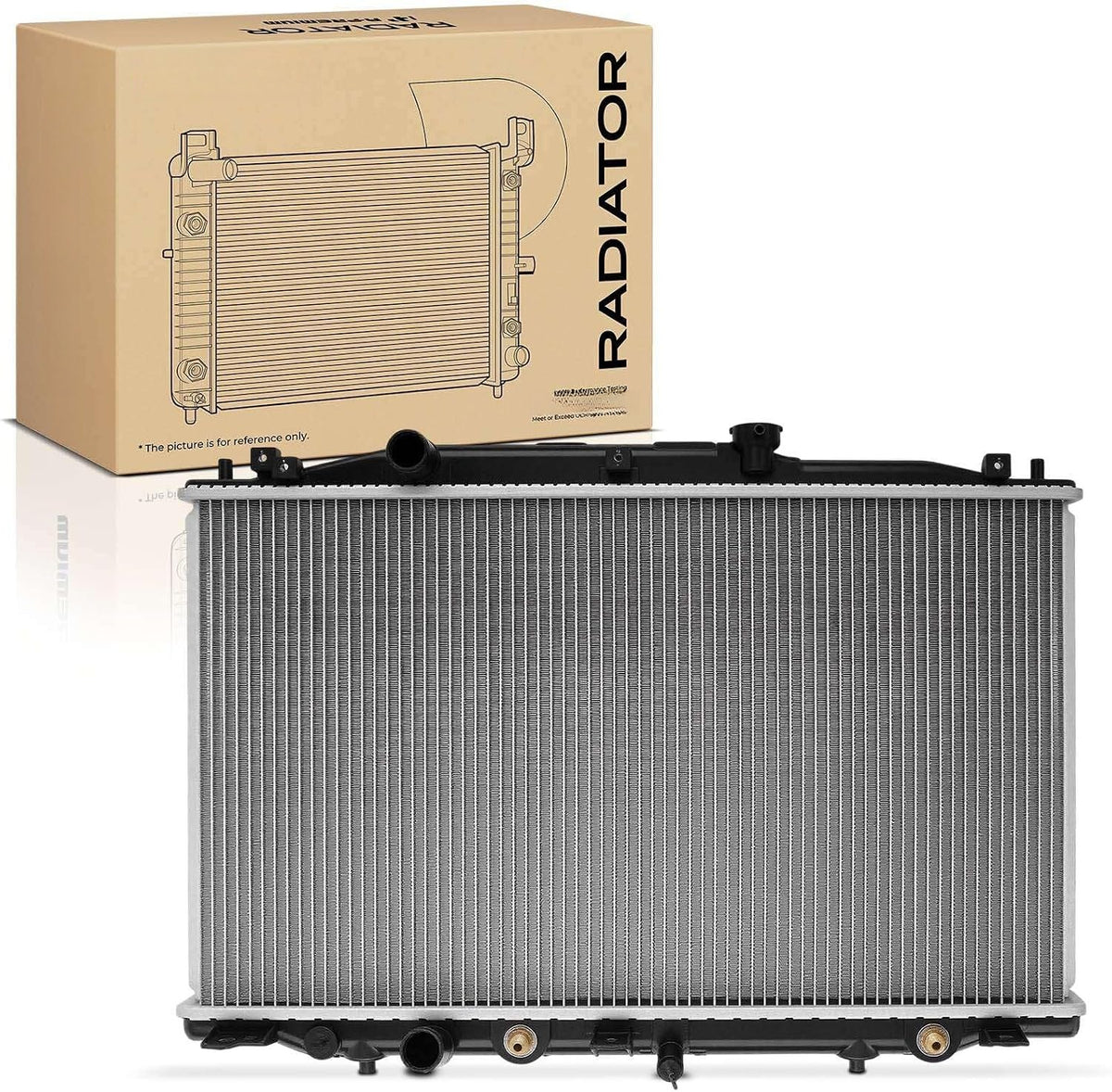 Radiator with Transmission Oil Cooler for Honda Accord 2003-2007, 2.4L, Automatic Transmission, 5/8 in Core Thickness