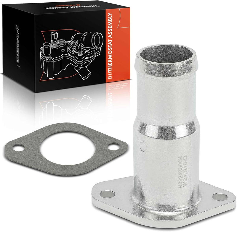 Thermostat Housing Water Outlet with Gasket for Jeep Wrangler 2003-2006, Liberty 2002-2005, Dodge Caravan 2001-2007
