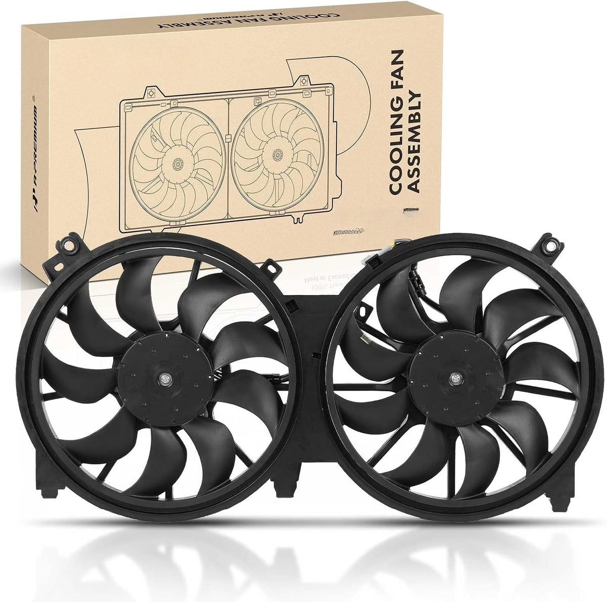 Dual Radiator Cooling Fan Assembly with Motors for Nissan Maxima 2009-2014 3.5L V6