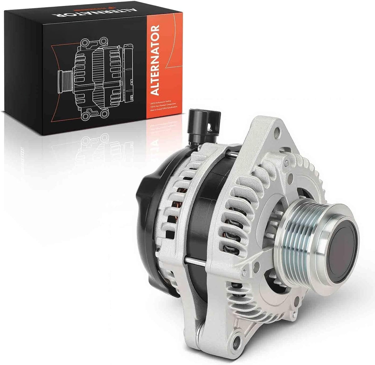 Alternator for Honda Odyssey 2014-2017 3.5L V6, 12V 130A 6-Groove Clutch Pulley