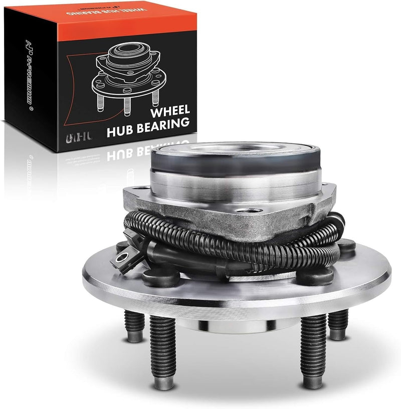 Front Wheel Bearing and Hub Assembly for Ford F-150 2000-2004 4WD, F-150 Heritage 2004, 5-Lug, with ABS Sensor