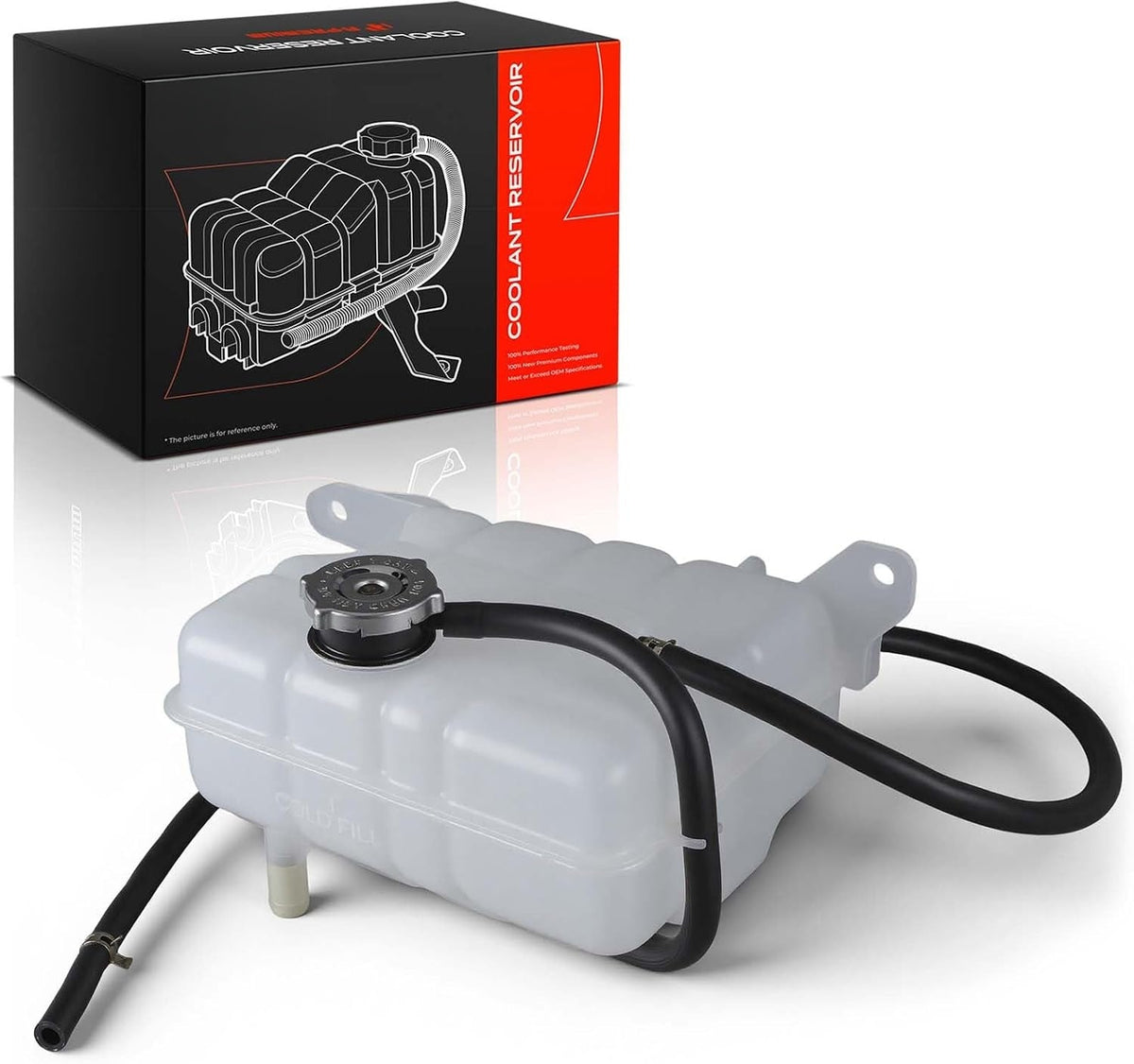 Front Pressurized Coolant Reservoir With Cap and Tubing for Jeep Liberty 2002-2007 3.7L