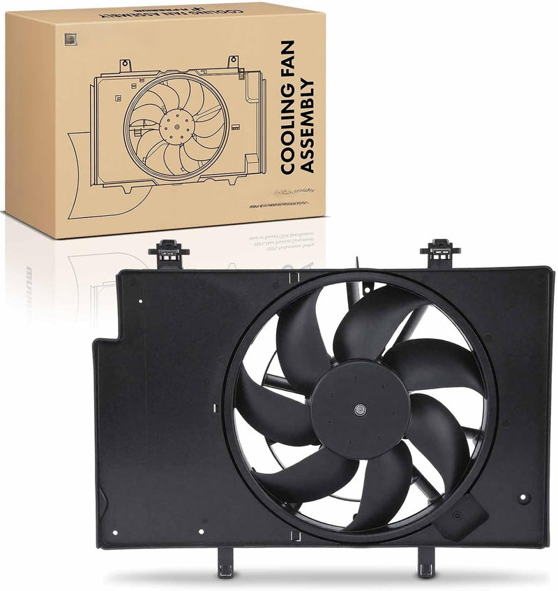 Radiator Cooling Fan Assembly with Shroud for Ford Fiesta 2011-2019 1.6L