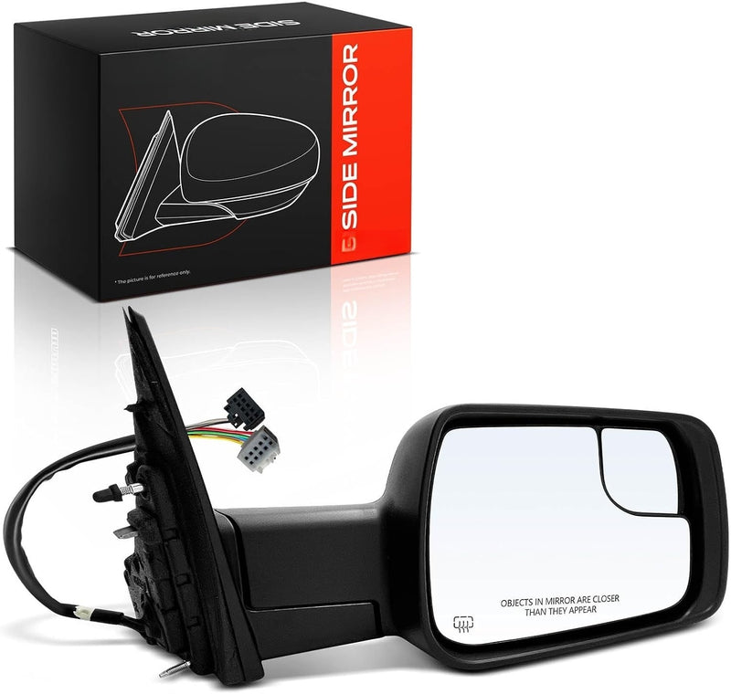 Front Right Passenger Side Heated Power Door Mirror for Ram 1500 2019-2022, Power Folding, Without Blind Spot Detection