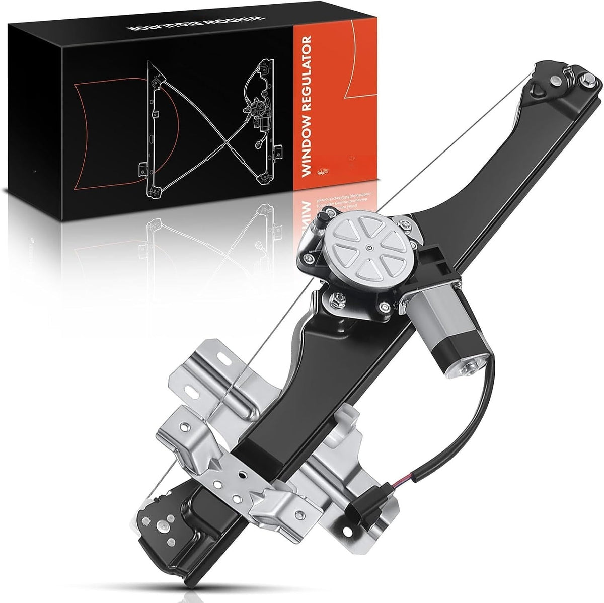 Front Right Passenger Side Power Window Regulator With 2-Pin Motor for Chevrolet Traverse 2009-2012, GMC Acadia 2007-2012