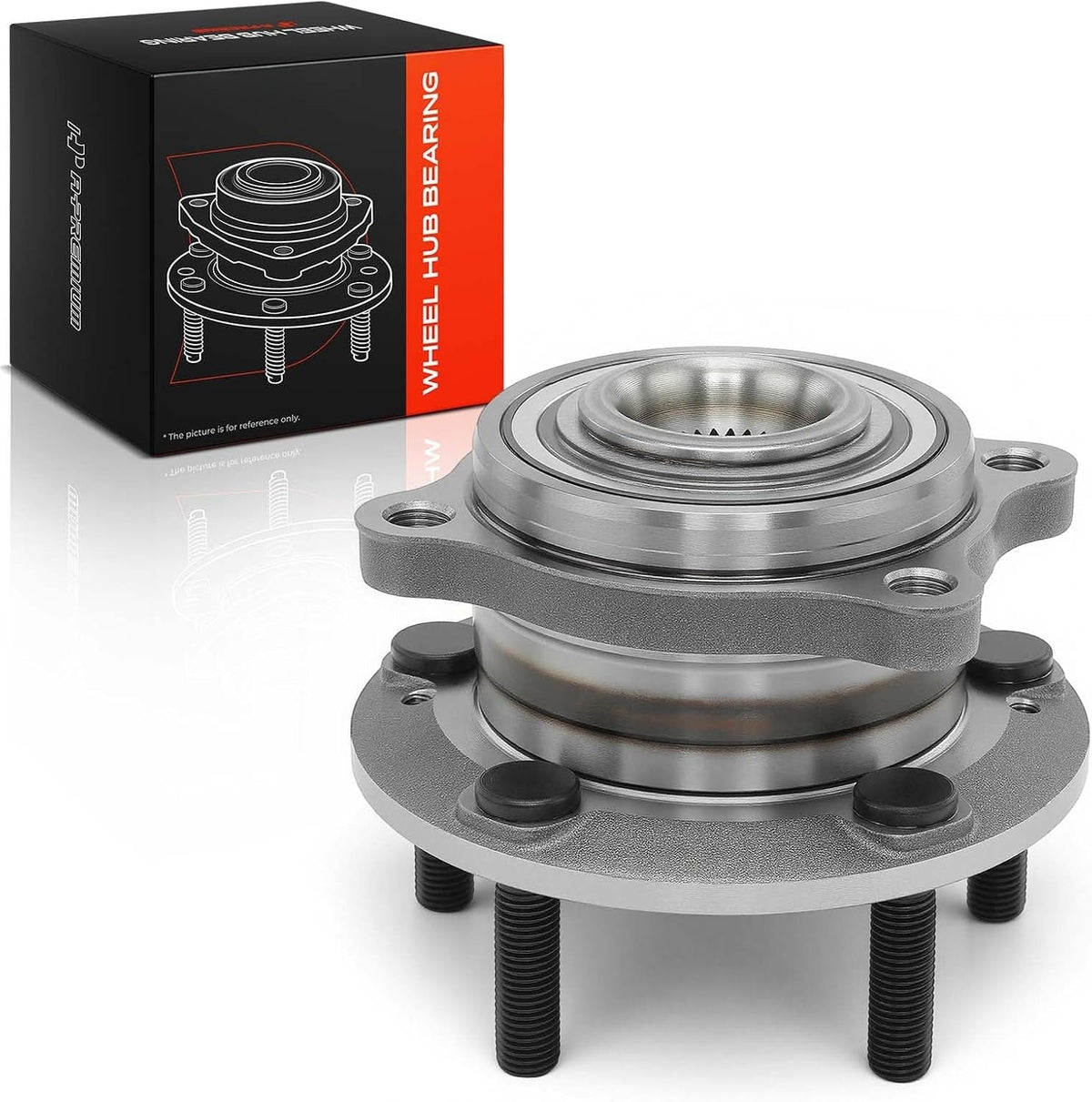 Wheel Bearing and Hub Assembly for Hyundai Santa Fe 2007-2020, Veracruz 2007-2012, Kia Sorento 2011-2015, Front or Rear AWD, 5-Lug