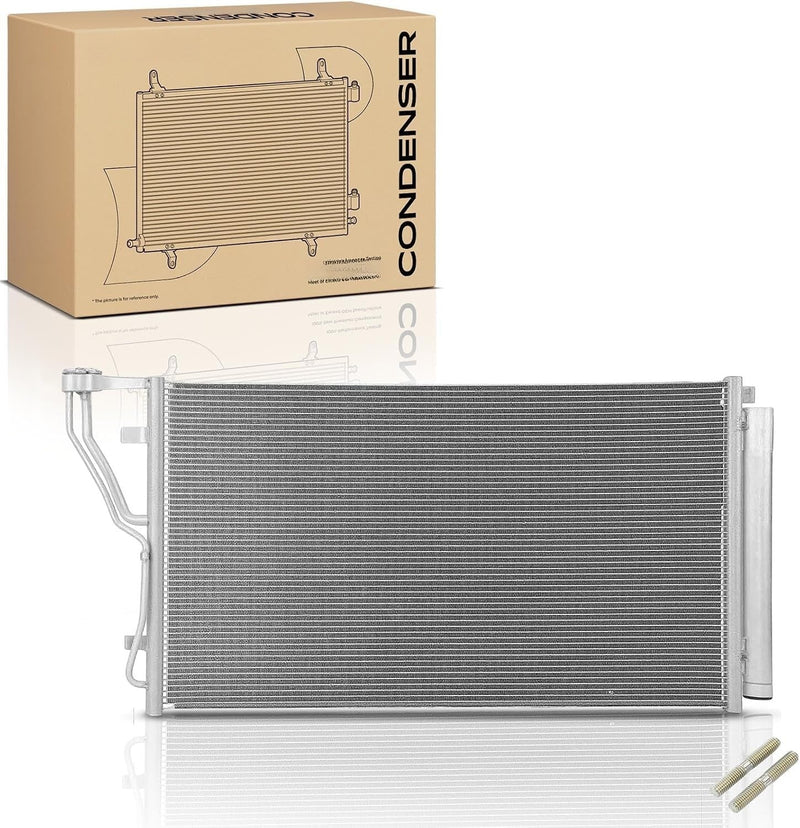 A/C Condenser for Hyundai Sonata 2011-2014 2.4L, Kia Optima 2011-2015 2.4L, Cadenza 2014-2016 3.3L Without Surround View