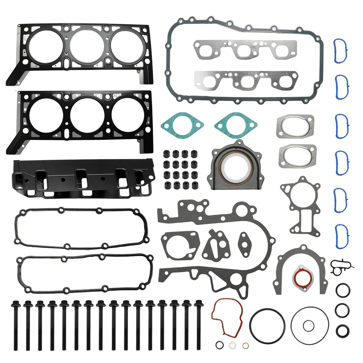 Head Gasket Set with Head Bolts for Dodge Grand Caravan 2004-2010, Chrysler Town &amp; Country 2004-2010, Pacifica 2005-2008, 3.8L V6 OHV