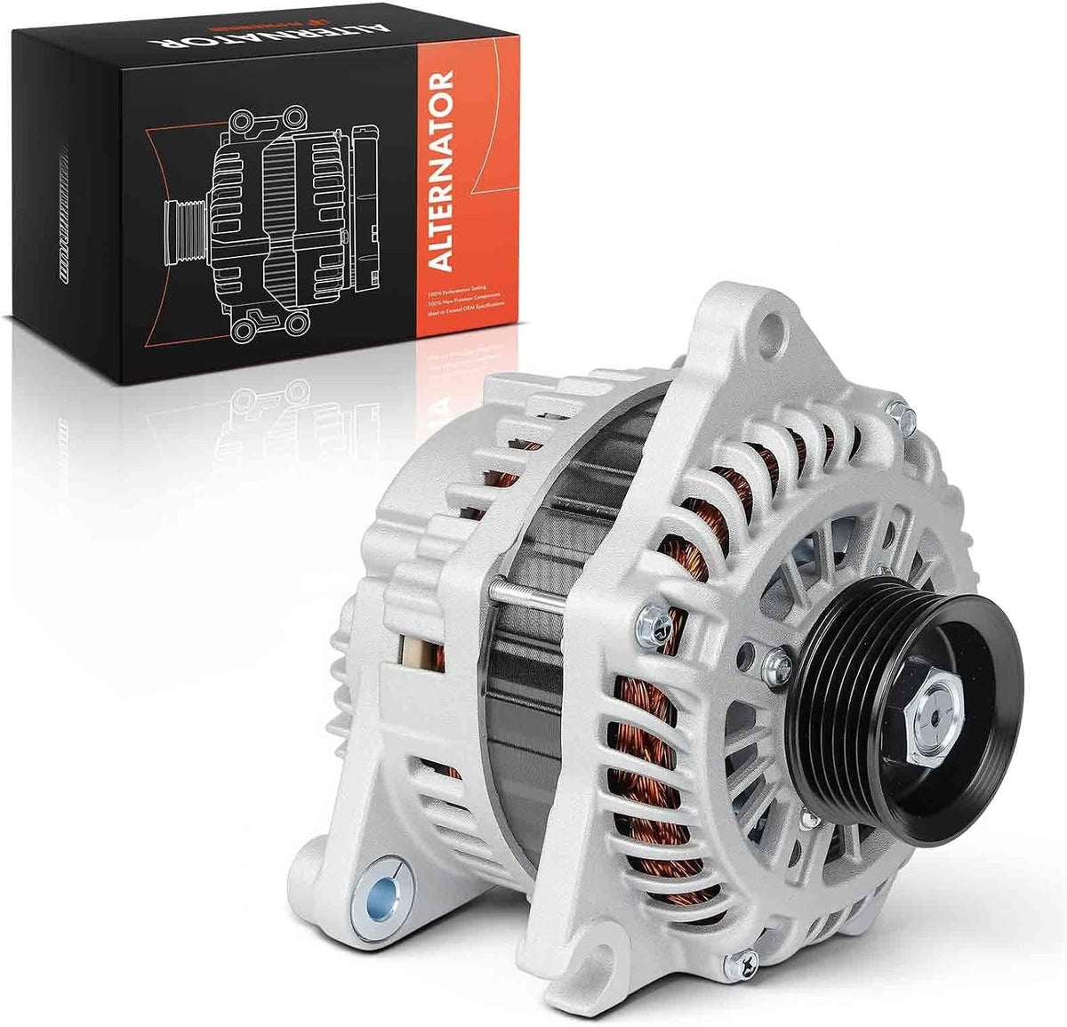 Alternator 12V 150A with 6-Groove Pulley for Ford Edge 2007-2014, Fusion 2010-2012, Taurus 2008-2012, Lincoln MKX 2007-2010, MKZ 2007-2012, 150A Only