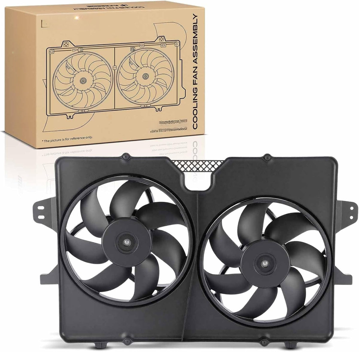 Dual Radiator Cooling Fan Assembly with Shroud for Ford Escape 2008-2012, Mercury Mariner 2008-2011, 3.0L V6