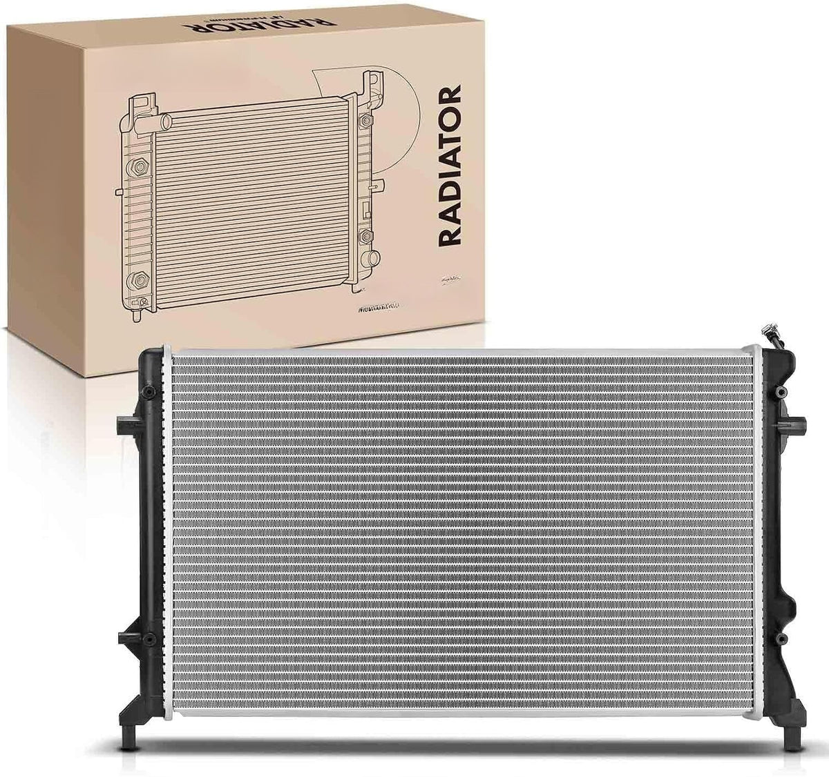Radiator for Volkswagen Passat 2012-2018 3.6L, Passat 2012-2015 2.5L, Eos 2007-2008, Audi A3 Quattro 2006-2009, TT Quattro 2008-2009 3.2L