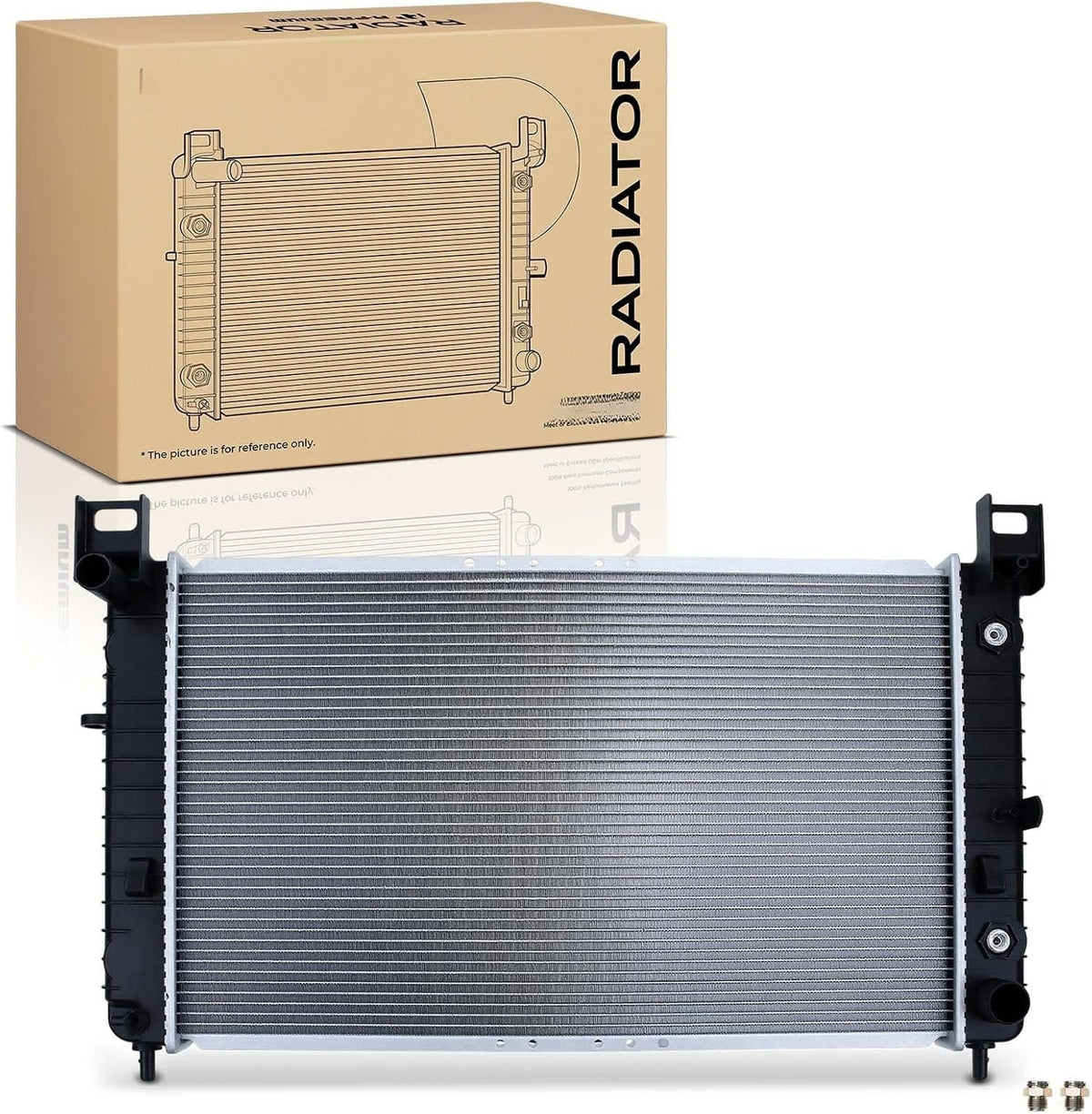 Radiator with Transmission Oil Cooler for Chevrolet Silverado 1500 1999-2006, Tahoe 2000-2006, GMC Sierra 1500 1999-2006, Yukon 2000-2006, 4.8L, 5.3L