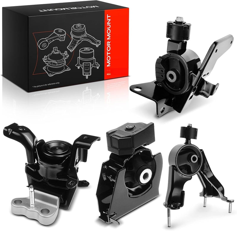 Engine and Transmission Mount Kit for Toyota Corolla 2009-2013, Matrix 2009-2013, Pontiac Vibe 2009-2010, 1.8L, Set of 4