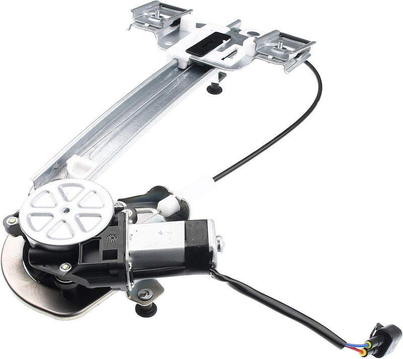 Rear Right Passenger Side Power Window Regulator with Motor for Pontiac Bonneville 2000-2005 Sedan, 2-Pin Motor Connector