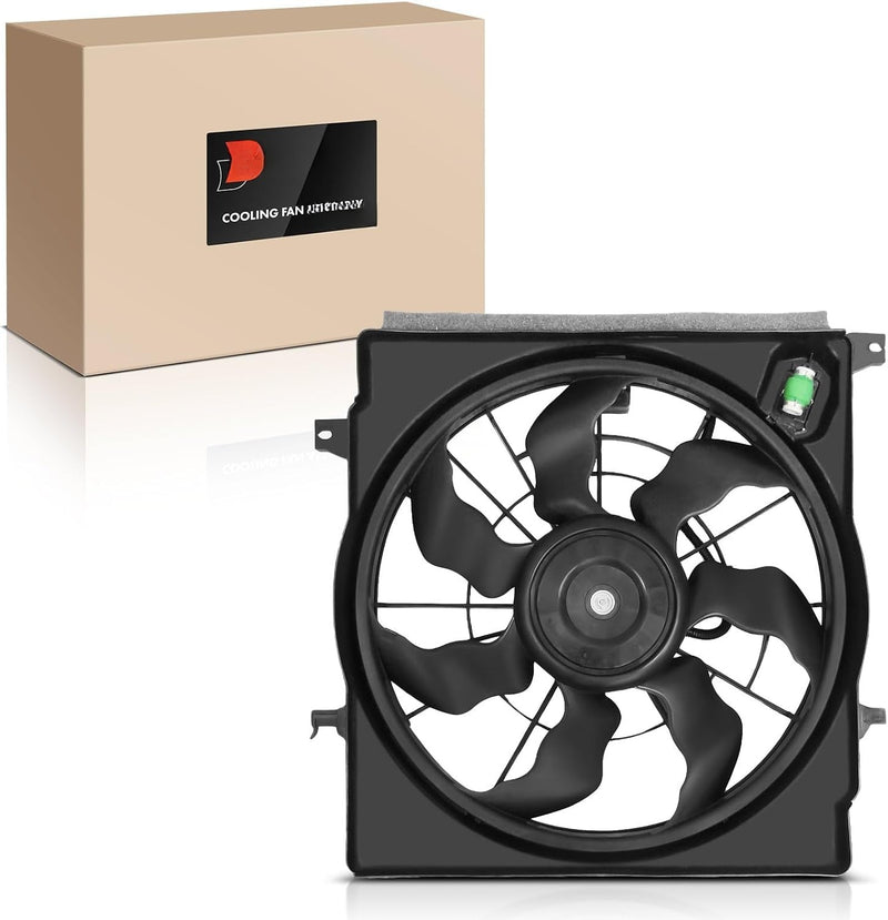 Radiator Cooling Fan Assembly for Kia Optima 2014-2015, Hyundai Sonata 2014, 2.0L, with Shroud and Resistor