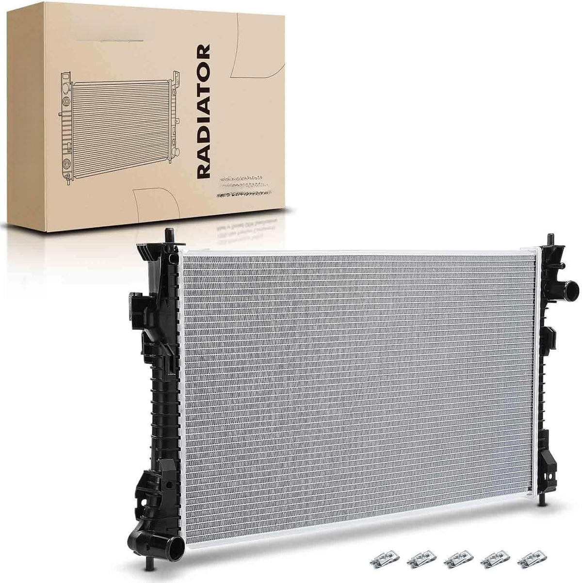 Engine Coolant Radiator for Ford Taurus 2013-2019 AWD 3.5L Naturally Aspirated, Police Interceptor Sedan 2013-2018 3.5L 3.7L V6