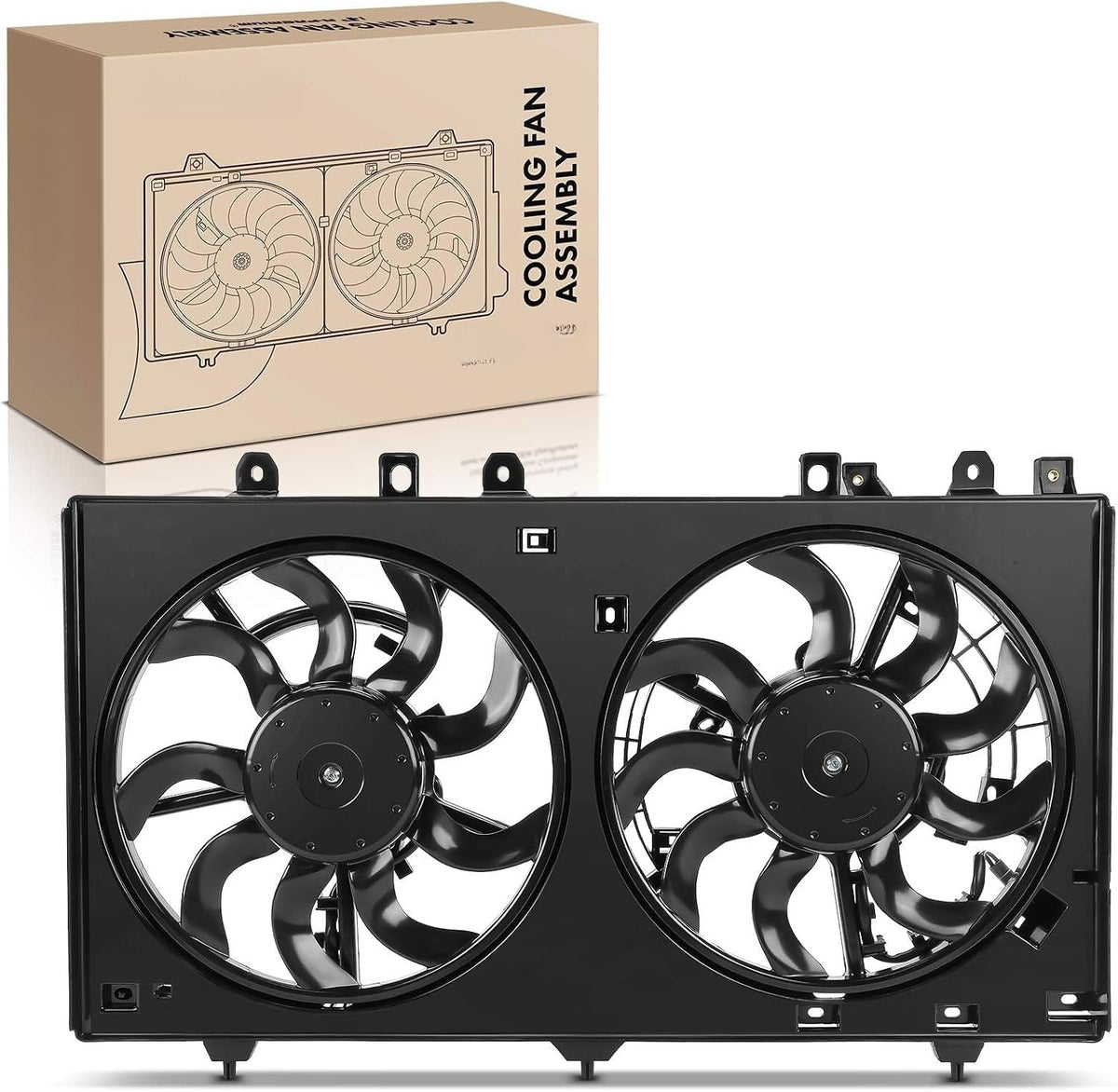 Dual Radiator Cooling Fan Assembly with Shroud for Subaru Outback 2020-2022, Legacy 2020-2022, 2.5L H4