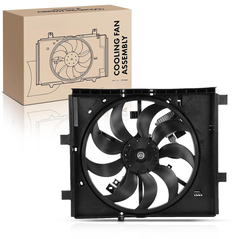 Radiator Cooling Fan Assembly with Shroud and Control Module for Nissan Juke 2011-2017 1.6L