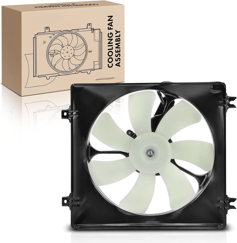 Right Radiator Cooling Fan with Shroud for Honda Accord 2008-2012, Accord Crosstour 2010-2011, Crosstour 2012-2015