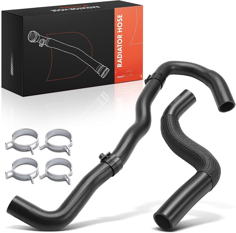 Upper and Lower Radiator Hose Kit (2 Hoses with 4 Clamps) for Ford Escape 2009-2012, Mazda Tribute 2009-2011