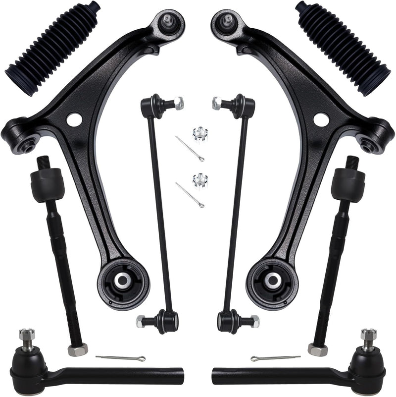 Front End Suspension Kit for Honda Odyssey 2005-2010, Lower Control Arms with Ball Joints, Sway Bar Links