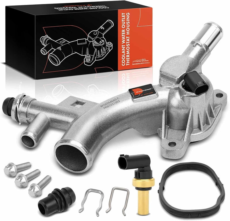 Aluminum Coolant Water Outlet for Chevrolet Cruze 2011-2015, Sonic 2012-2020, Buick Encore 2013-2019 1.4L