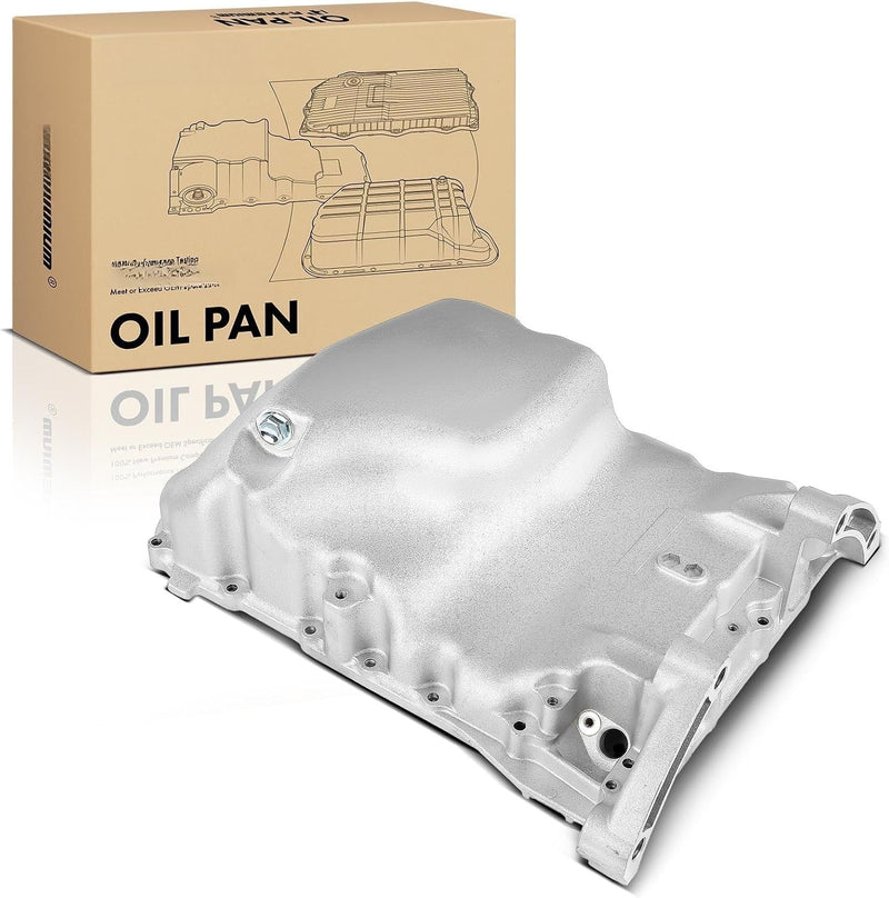 Aluminum Engine Oil Pan With Drain Plug for Honda Accord 2008-2017, Pilot 2009-2015, Acura RDX 2013-2018 3.5L