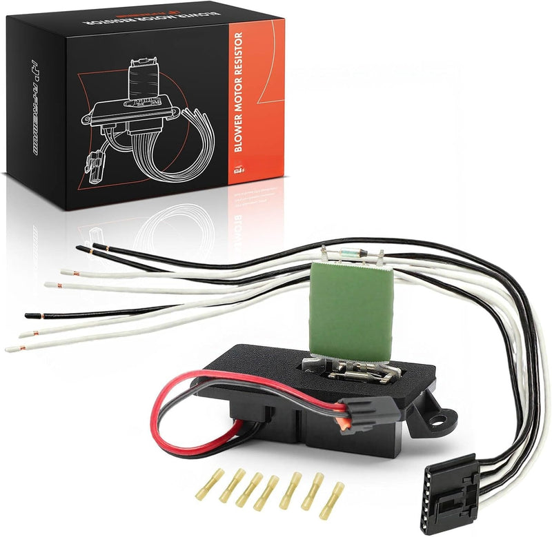 Blower Motor Resistor and 7-Pin Harness for Chevrolet Silverado 1500 1999-2007, GMC Sierra 1500 1999-2007, Manual Control