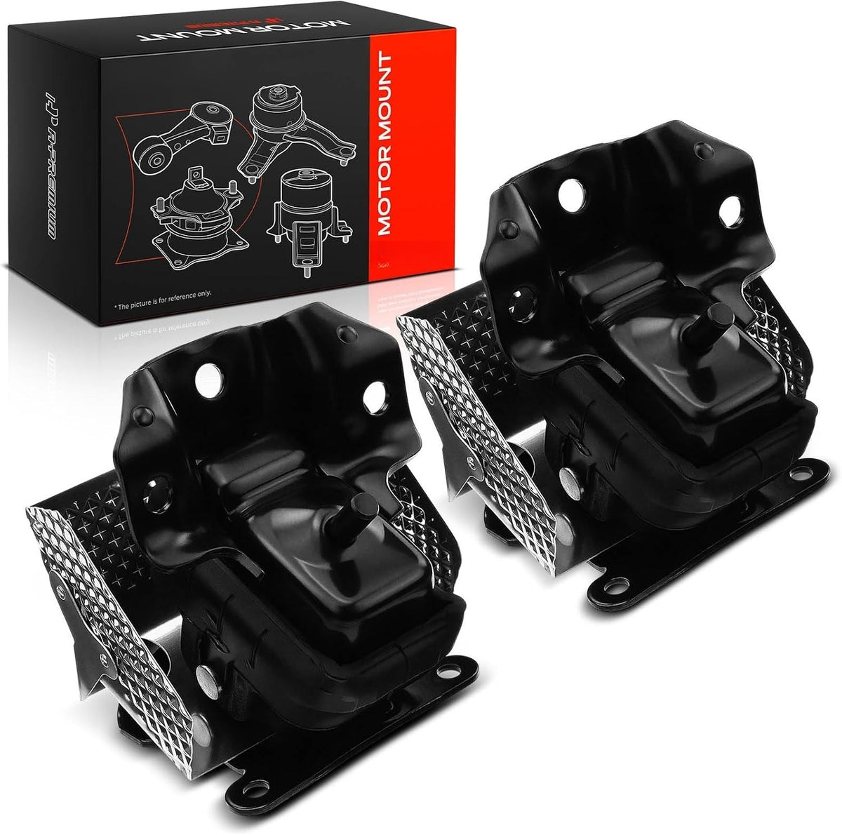 Front Left and Right Engine Mounts With Heat Shields for Chevrolet Suburban 1500 2007-2014, Tahoe 2007-2014, Set of 2