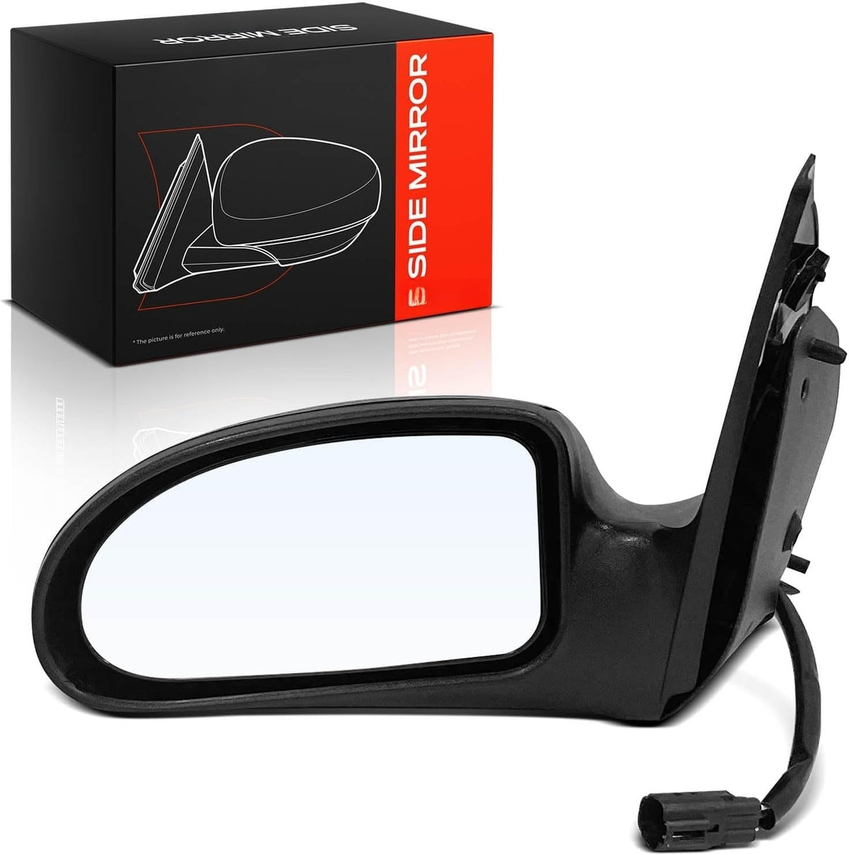 Front Left Driver Side Power Mirror for Ford Focus 2000-2007, Non-Heated, Non-Folding, Black