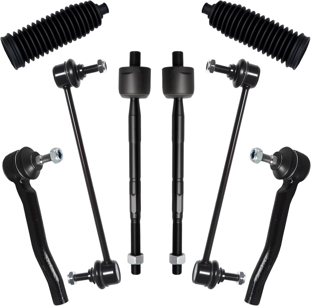 8Pcs Tie Rod Ends Kit Fit for 2017-2020 Ni-Ssan Kicks (To 12/2020)