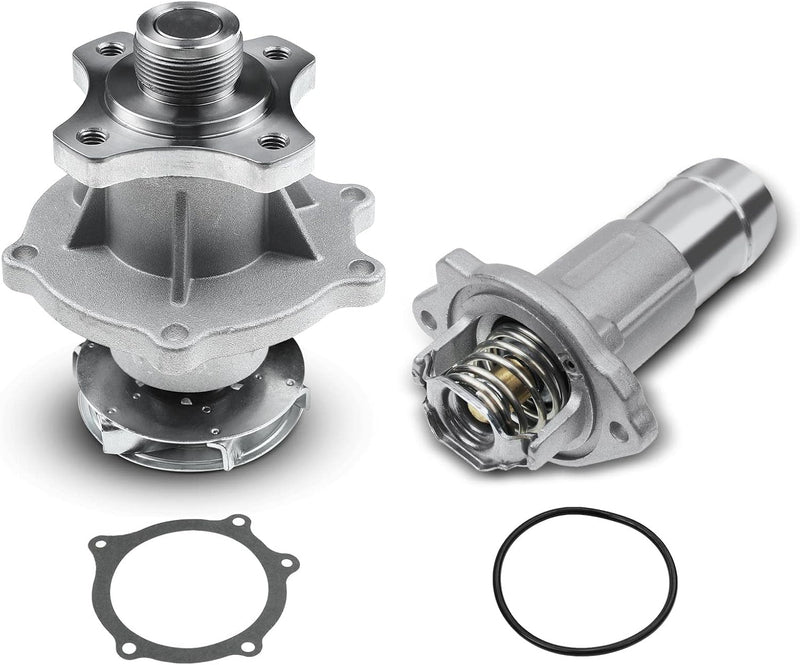 Water Pump with Thermostat Housing for Chevrolet Colorado 2004-2012, GMC Canyon 2004-2012, Hummer H3 2006-2010