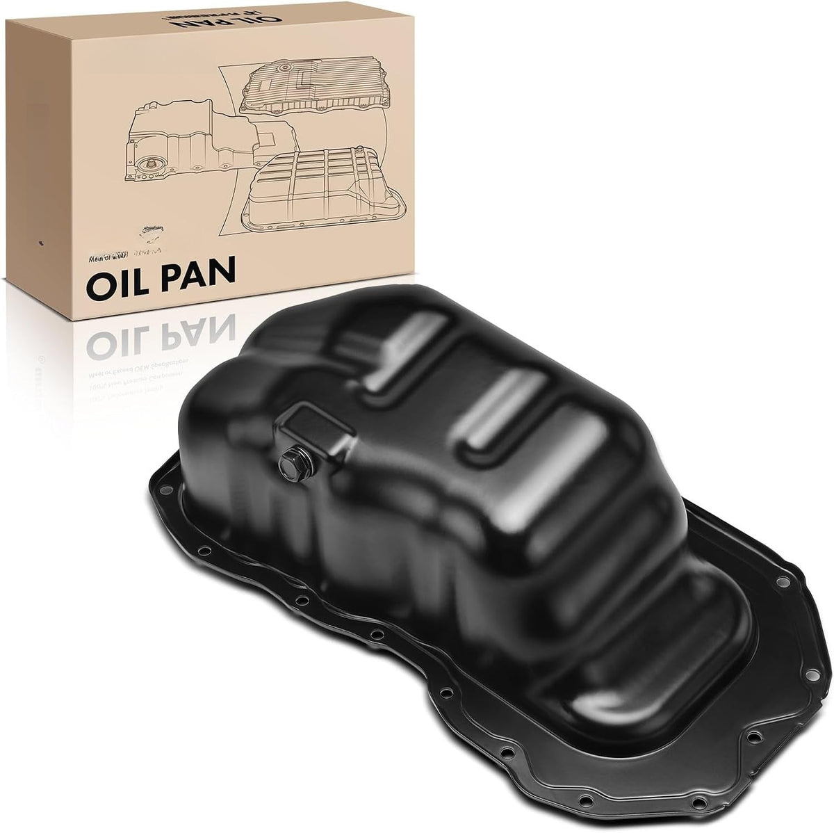 Steel Engine Oil Pan With Drain Plug for Mazda 3 2014-2018, CX-3 2016-2021, CX-5 2013-2016 2.0L