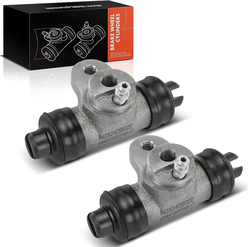 Rear Driver and Passenger Drum Brake Wheel Cylinders for Volkswagen Beetle 1968-1978, Karmann Ghia 1968-1974, 2-Piece Set