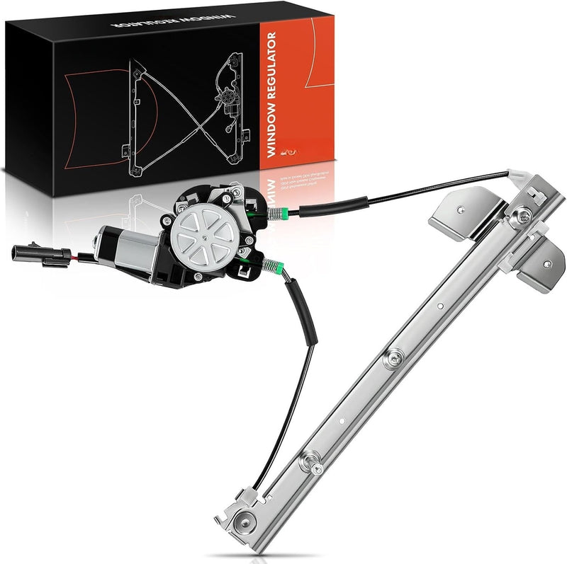 Front Right Passenger Window Regulator With 2-Pin Motor for Dodge Ram 1500 Van 1999-2003, Ram 2500 Van 1999-2003