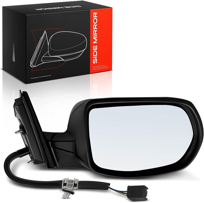 Front Right Passenger Side Power Mirror for Honda CR-V 2017-2022, Non-Heated, Paint-to-Match Black