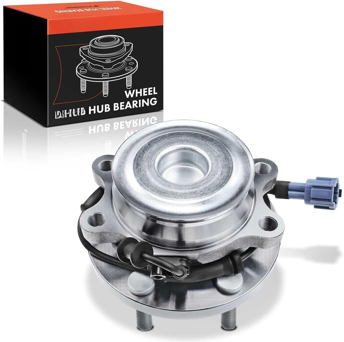 Front Wheel Bearing and Hub Assembly with ABS, 6-Lug, for Nissan Frontier 2005-2023, Xterra 2005-2015, Pathfinder 2005-2012, RWD