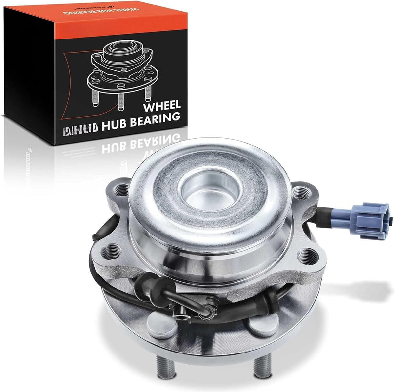 Front Wheel Bearing and Hub Assembly with ABS, 6-Lug, for Nissan Frontier 2005-2023, Xterra 2005-2015, Pathfinder 2005-2012