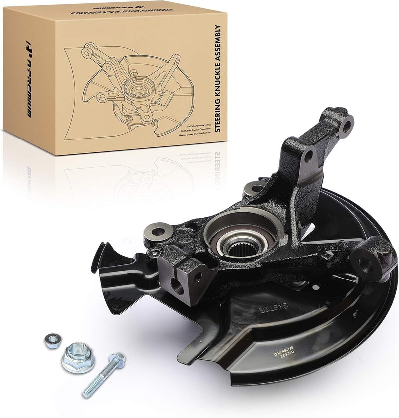Front Right Steering Knuckle and Wheel Bearing Hub Assembly for Ford Fiesta 2014-2019, Passenger Side